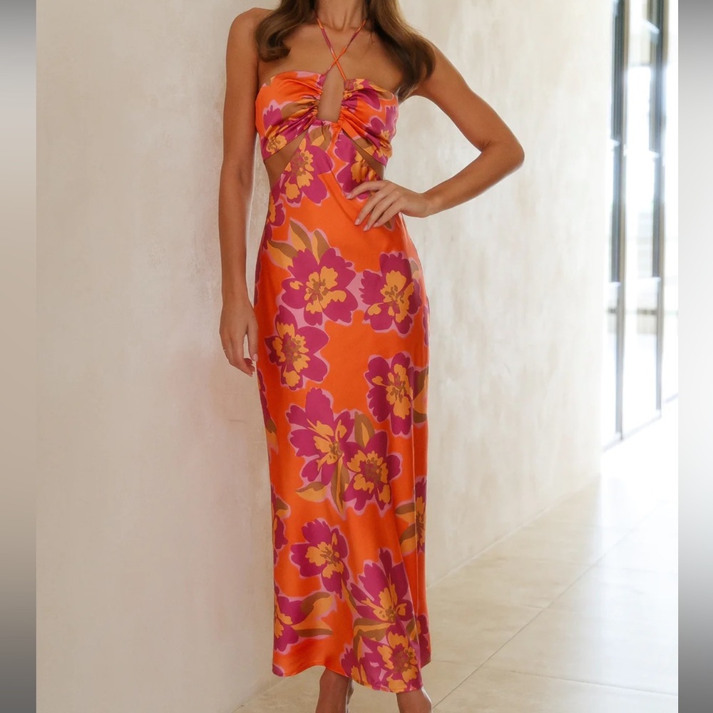 Hello Molly Runaway the Label Orchid Midi Dress